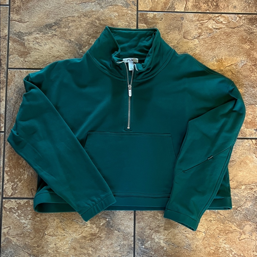 FLX Green Half-Zip Pullover